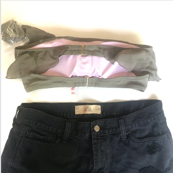 NWOT army green VS boho Bandeau L - Picture 2 of 4